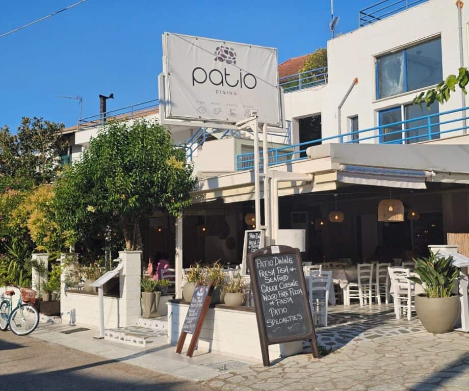 Review: patio dining, vasiliki, lefkada, greece